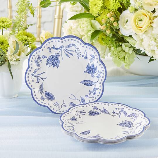 Kate Aspen® 7" Blue Willow Premium Paper Plates, 64ct.